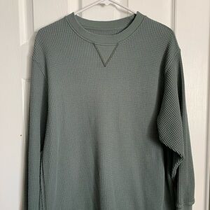Aerie Green Waffle Knit Top